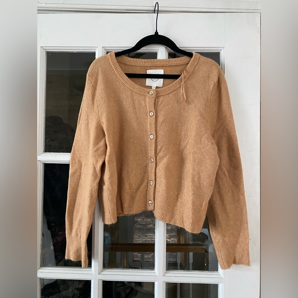 Arie cropped button up sweater